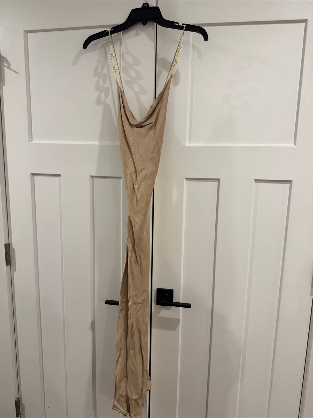 Zara Tan Spaghetti Strap Maxi Dress, Size XS